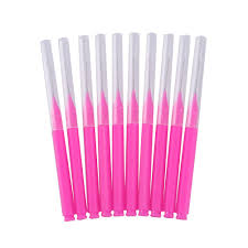 Щіточка для вій та брів бебі браш Baby Brush / малинова (0,9 мм), 1 шт